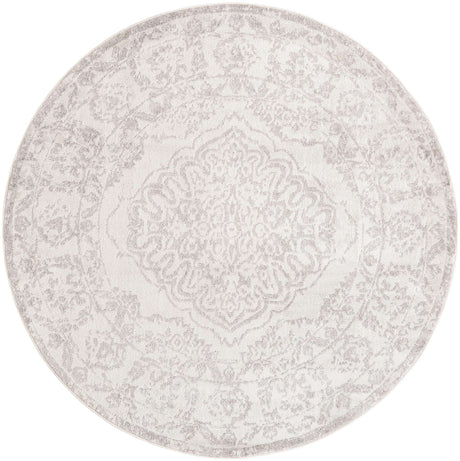 Ivory 7' x 7' Oxford Round Area Rug