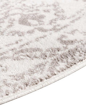 Ivory 5' 3 x 5' 3 Oxford Round Area Rug