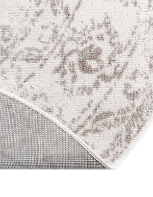 Ivory 5' 3 x 5' 3 Oxford Round Area Rug