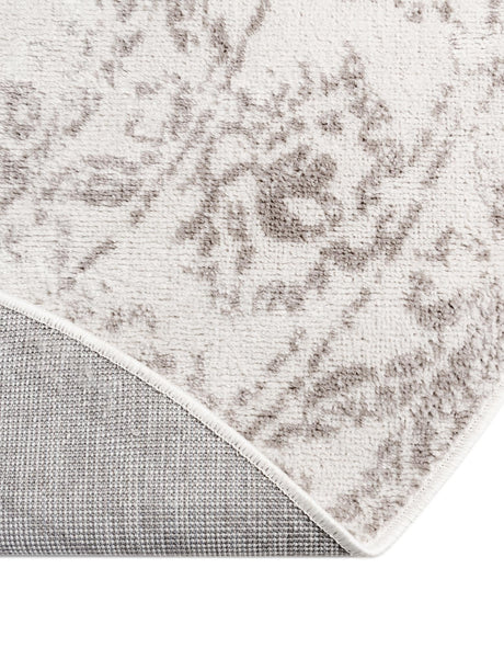 Ivory 3' x 3' Oxford Round Area Rug Traditional Design 100% Polypropylene Carpet for Living Room, Bedrooms, Dining, Office for Sale at Rug Engine