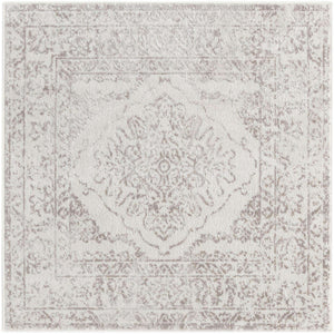 Ivory 4' x 4' Oxford Square Area Rug