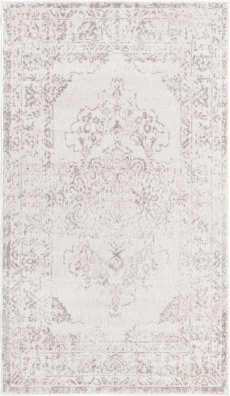 Ivory 3' x 5' 3 Oxford Rectangle Area Rug
