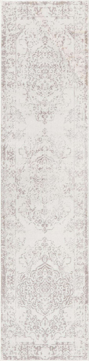 Ivory 2' x 8' Oxford Runner Area Rug