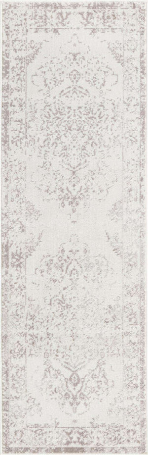 Ivory 2' x 6' Oxford Runner Area Rug