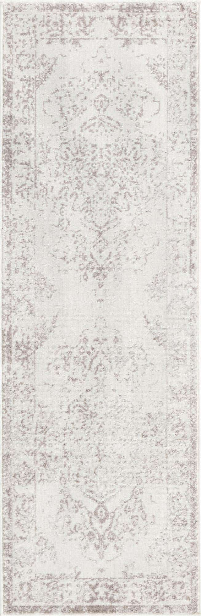 Ivory 2' x 6' Oxford Runner Area Rug