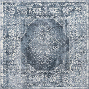 Blue 7' 10 x 7' 10 Oxford Square Area Rug