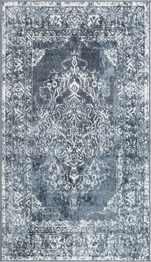 Blue 3' x 5' 3 Oxford Rectangle Area Rug