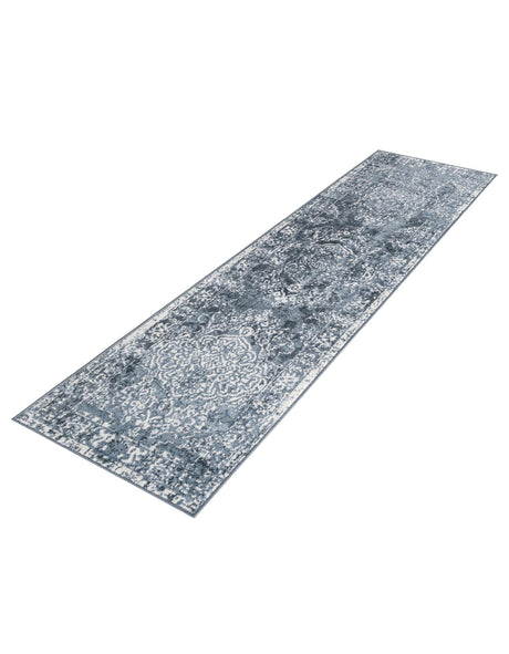 Blue 2' x 8' Oxford Runner Area Rug Traditional Design 100% Polypropylene Carpet for Living Room, Bedrooms, Dining, Office for Sale at Rug Engine