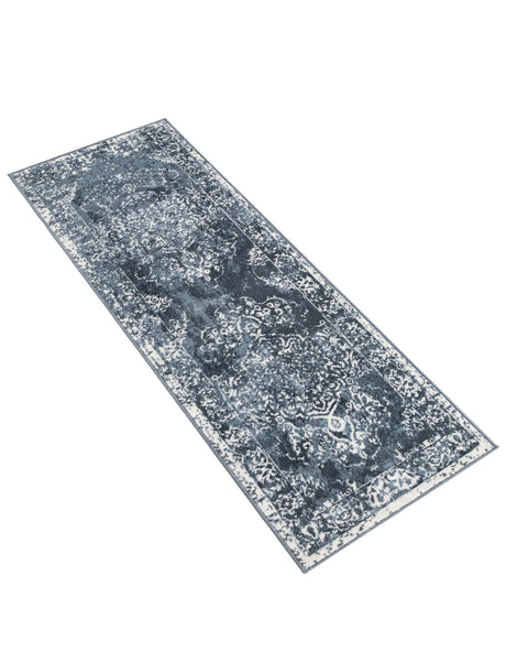 Blue 2' x 6' 1 Oxford Runner Area Rug Traditional Design 100% Polypropylene Carpet for Living Room, Bedrooms, Dining, Office for Sale at Rug Engine