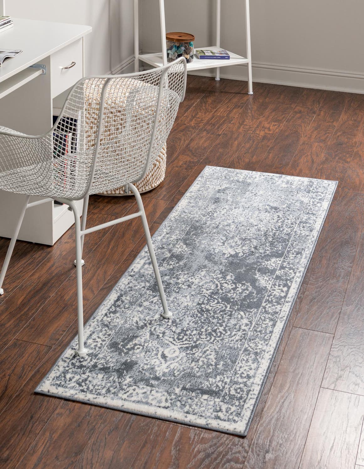 Blue 2' 7 x 12' Oxford Runner Area Rug Traditional Design 100% Polypropylene Carpet for Living Room, Bedrooms, Dining, Office for Sale at Rug Engine