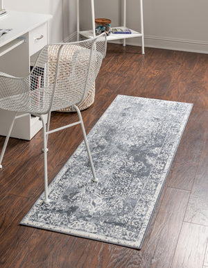 Blue 2' 7 x 12' Oxford Runner Area Rug