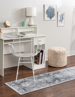 Blue 2' 7 x 12' Oxford Runner Area Rug