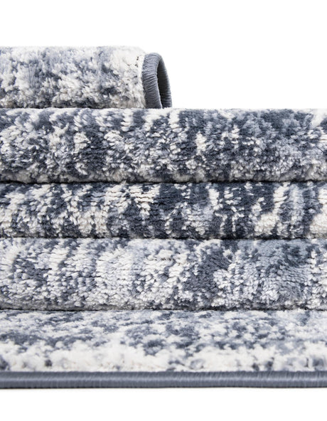 Blue 2' x 8' Oxford Runner Area Rug Traditional Design 100% Polypropylene Carpet for Living Room, Bedrooms, Dining, Office for Sale at Rug Engine