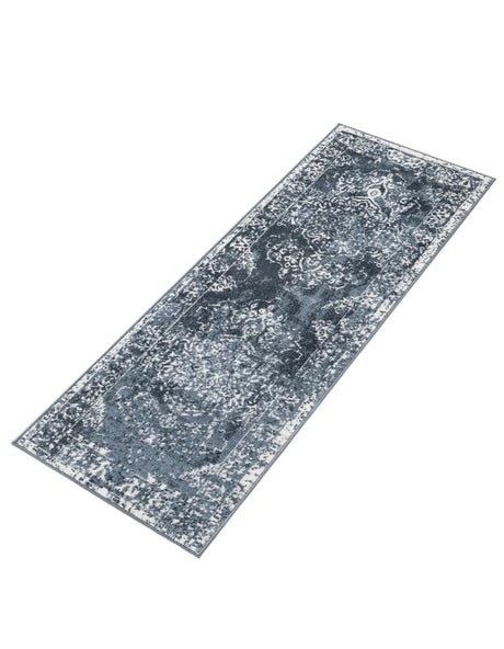 Blue 2' x 6' 1 Oxford Runner Area Rug Traditional Design 100% Polypropylene Carpet for Living Room, Bedrooms, Dining, Office for Sale at Rug Engine