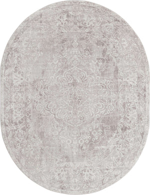 Gray 7' 10 x 10' Oxford Oval Area Rug