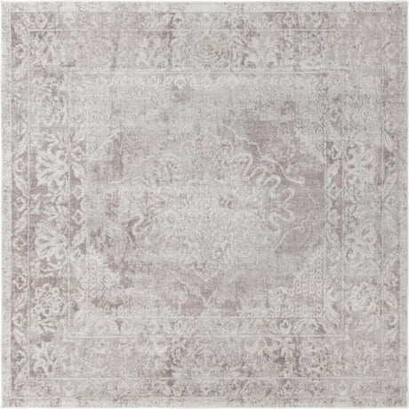Gray 7' 10 x 7' 10 Oxford Square Area Rug
