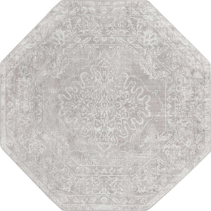 Gray 7' 1 x 7' 1 Oxford Octagon Area Rug