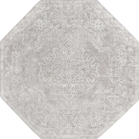 Gray 7' 1 x 7' 1 Oxford Octagon Area Rug