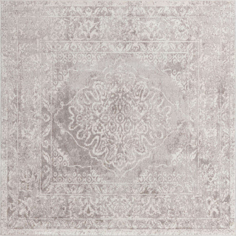Gray 6' 1 x 6' 1 Oxford Square Area Rug