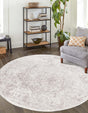 Gray 3' x 3' Oxford Round Area Rug