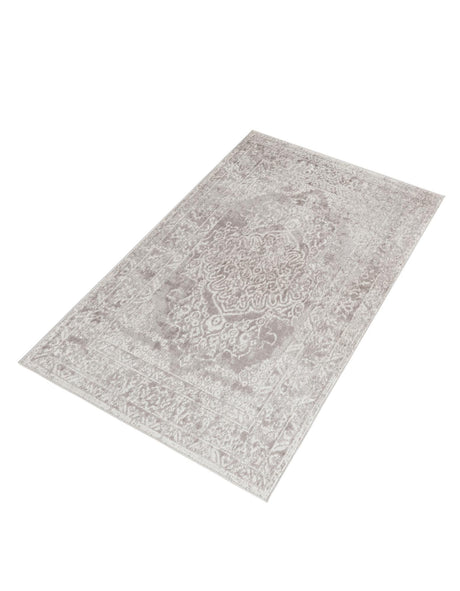 Gray 4' 1 x 6' 1 Oxford Rectangle Area Rug Traditional Design 100% Polypropylene Carpet for Living Room, Bedrooms, Dining, Office for Sale at Rug Engine