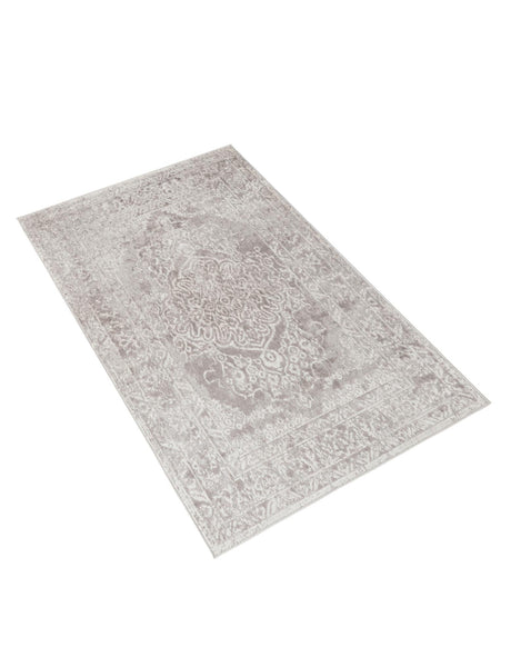 Gray 4' 1 x 6' 1 Oxford Rectangle Area Rug Traditional Design 100% Polypropylene Carpet for Living Room, Bedrooms, Dining, Office for Sale at Rug Engine