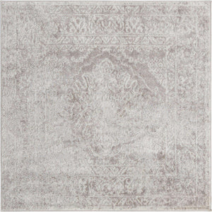 Gray 4' x 4' Oxford Square Area Rug