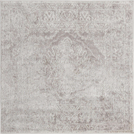 Gray 4' x 4' Oxford Square Area Rug