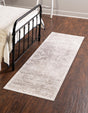 Gray 2' 7 x 12' Oxford Runner Area Rug Traditional Design 100% Polypropylene Carpet for Living Room, Bedrooms, Dining, Office for Sale at Rug Engine