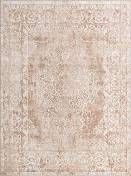 Beige 10' x 13' Oxford Rectangle Area Rug