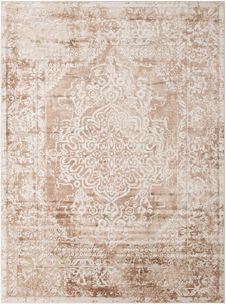 Beige 9' x 12' Oxford Rectangle Area Rug