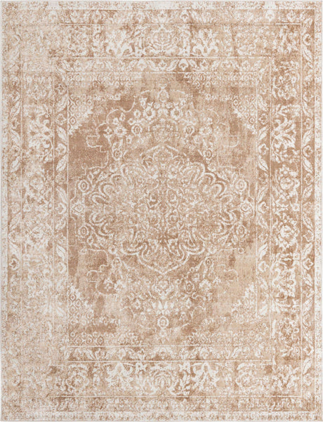 Beige 8' x 10' Oxford Rectangle Area Rug