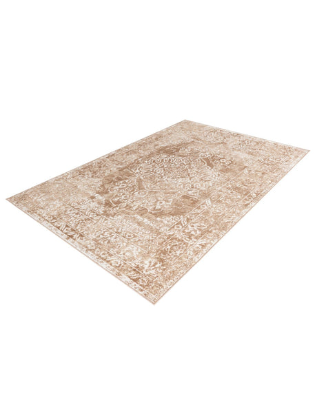 Beige 5' 3 x 8' Oxford Rectangle Area Rug Traditional Design 100% Polypropylene Carpet for Living Room, Bedrooms, Dining, Office for Sale at Rug Engine