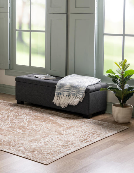 Beige 2' x 3' 1 Oxford Rectangle Area Rug Traditional Design 100% Polypropylene Carpet for Living Room, Bedrooms, Dining, Office for Sale at Rug Engine