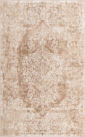Beige 5' 3 x 8' Oxford Rectangle Area Rug