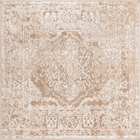 Beige 4' 1 x 4' 1 Oxford Square Area Rug