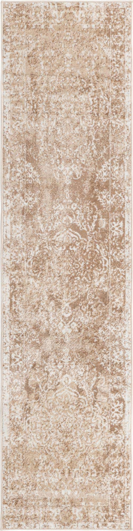 Beige 2' x 8' Oxford Runner Area Rug