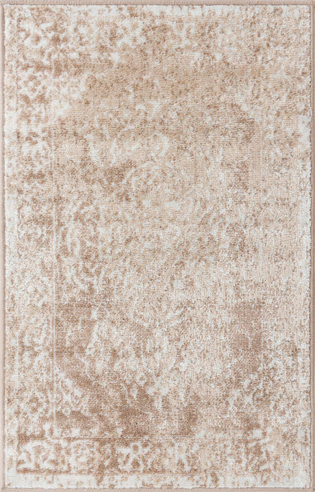 Beige 2' x 3' 1 Oxford Rectangle Area Rug
