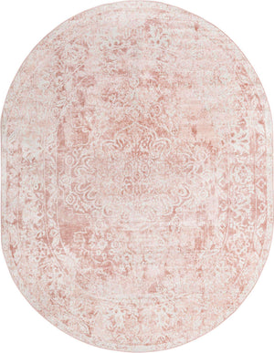 Pink 8' x 10' Oxford Oval Area Rug