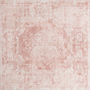 Pink 7' 10 x 7' 10 Oxford Square Area Rug