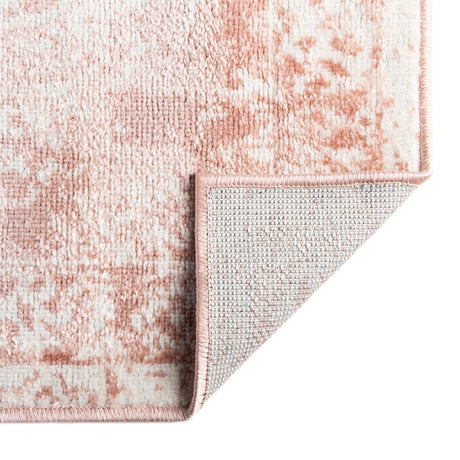 Pink 7' x 7' Oxford Octagon Area Rug Traditional Design 100% Polypropylene Carpet for Living Room, Bedrooms, Dining, Office for Sale at Rug Engine