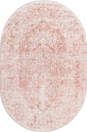 Pink 4' 1 x 6' 1 Oxford Oval Area Rug