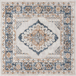 Cream 7' 10 x 7' 10 Oxford Square Area Rug