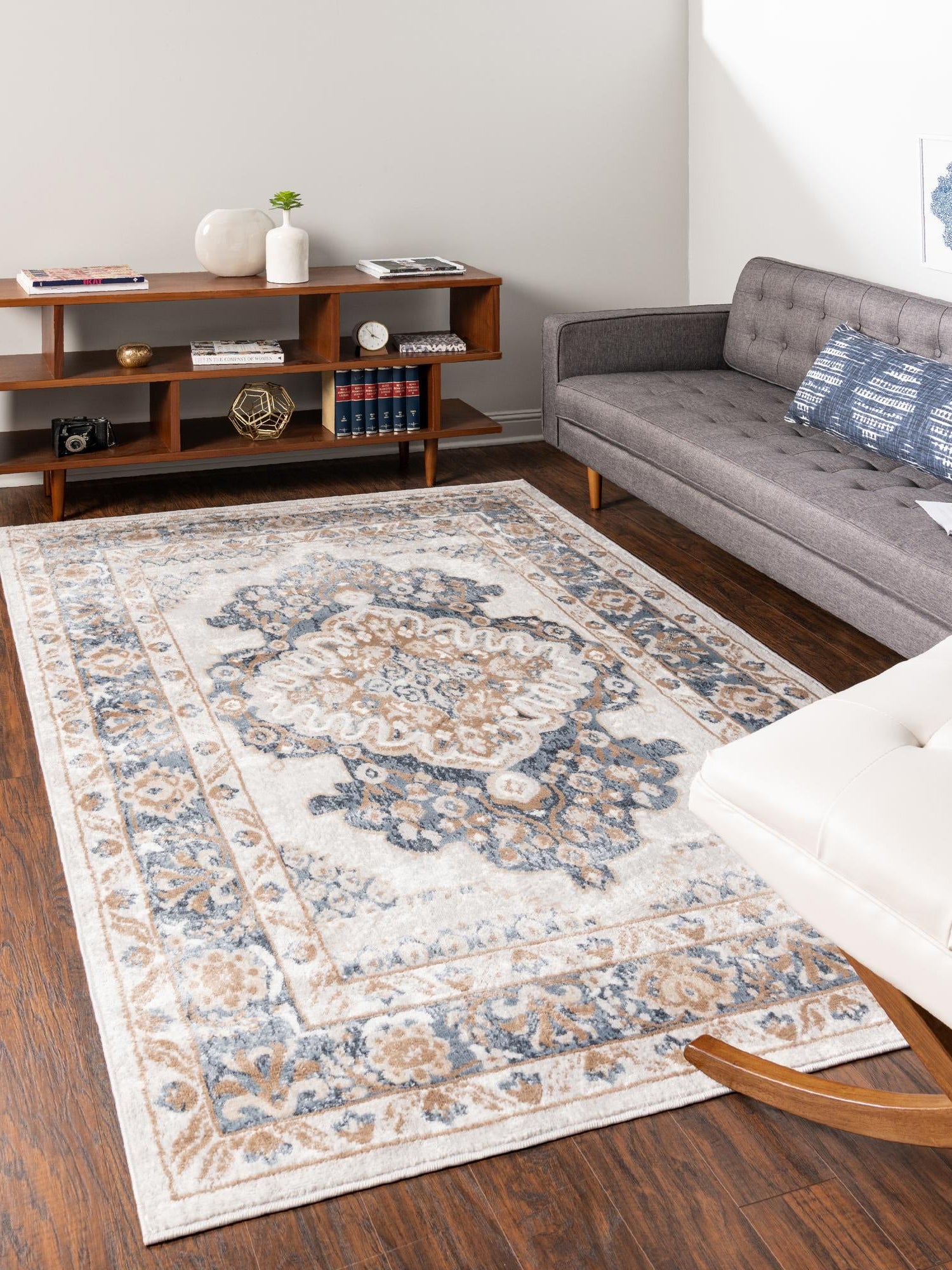 Cream 1' 4 x 1' 4 Oxford Sample Area Rug Traditional Design 100% Polypropylene Carpet for Living Room, Bedrooms, Dining, Office for Sale at Rug Engine