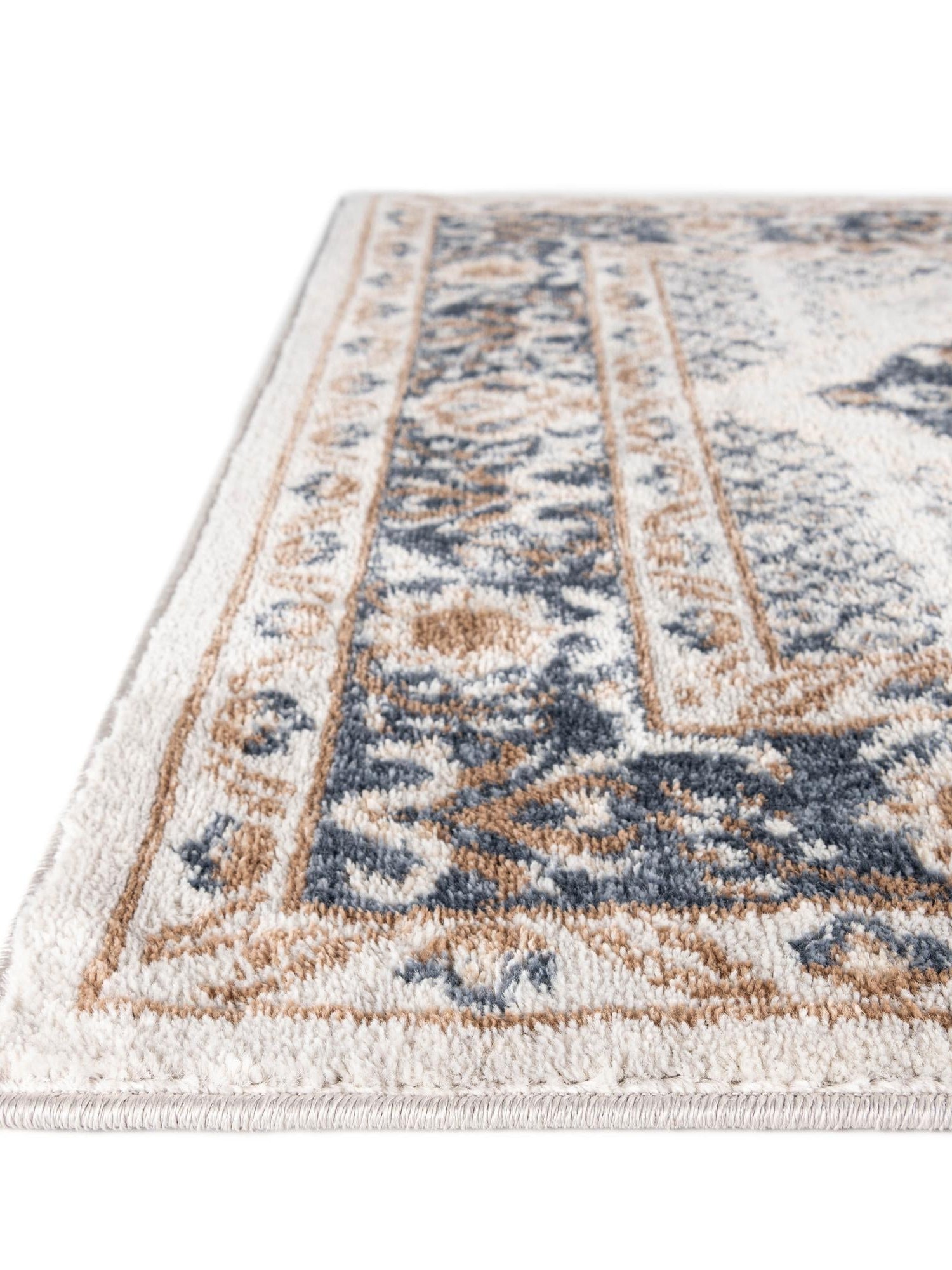 Cream 3' x 5' 3 Oxford Rectangle Area Rug Traditional Design 100% Polypropylene Carpet for Living Room, Bedrooms, Dining, Office for Sale at Rug Engine