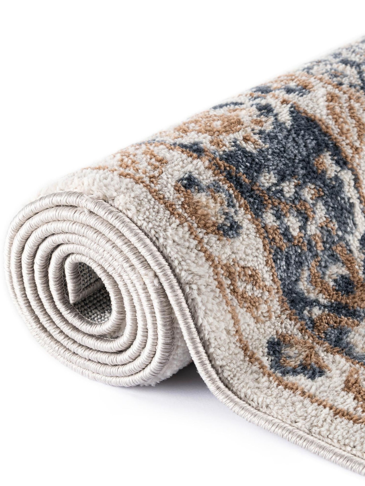Cream 3' x 5' 3 Oxford Rectangle Area Rug Traditional Design 100% Polypropylene Carpet for Living Room, Bedrooms, Dining, Office for Sale at Rug Engine