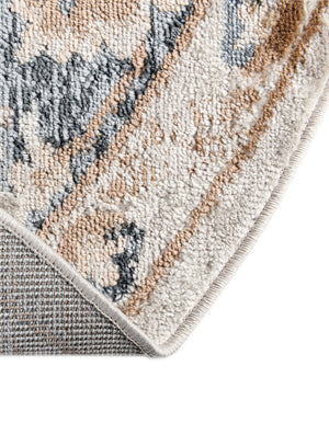 Cream 5' x 8' Oxford Oval Area Rug
