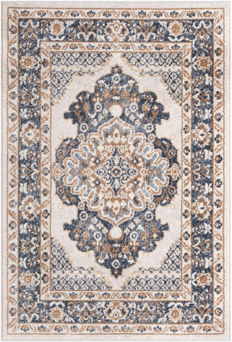 Cream 4' 1 x 6' 1 Oxford Rectangle Area Rug