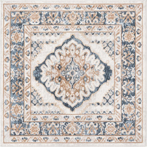 Cream 4' 1 x 4' 1 Oxford Square Area Rug