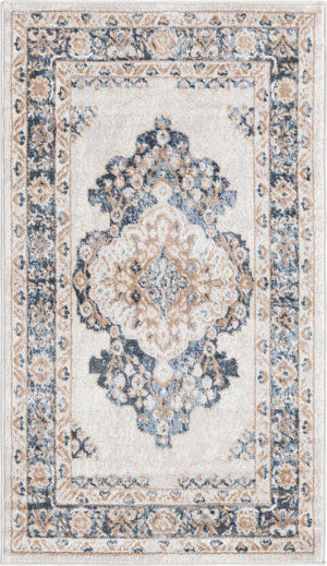 Cream 3' x 5' 3 Oxford Rectangle Area Rug